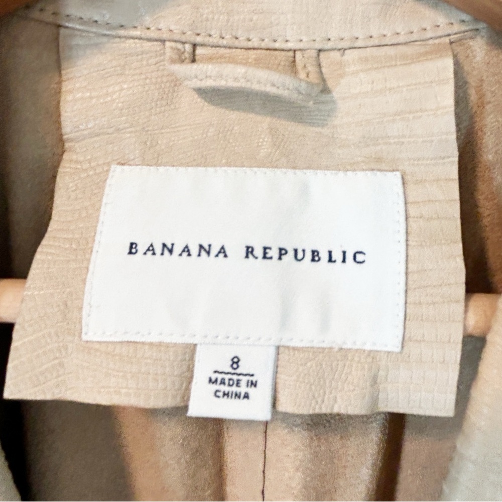 Banana Republic | Women's Leather Snakeskin Embossed Bohemian Jacket Size 8 - Picture 5 of 16